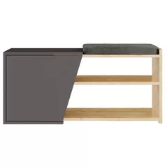 Raft pentru încălțăminte Hanah Home Fiona Oak Anthracite