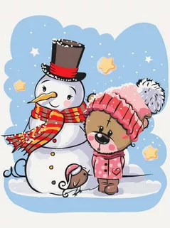 Tablou pe numere BrushMe KBS0078FC 30x40 сm (fără cutie) Prieteni de vacanță