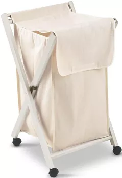 Coș pentru rufe Arredamenti Italia Banny, на колесиках, белый лак