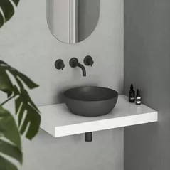 Раковина Ravak UNI 400 B Slim D400x125mm Anthracite XJX03140000