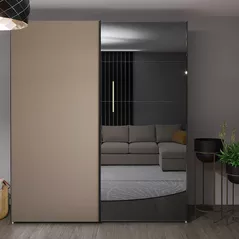 Шкаф Bayro Top line Napoli 2300x2300x580 серый камень, купе (604808)