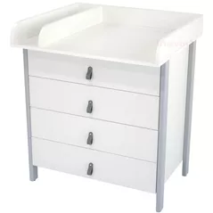 Comoda de infășat Ingvart 90017041-3 Scandi Alb/Gri