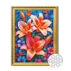 Картина по номерам Art Gallery GA87296 Mozaic cu diamante 40x50cm Crini roz