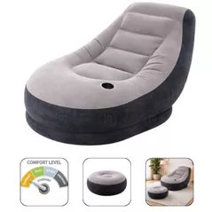 Saltea gonflabilă Intex 68564 Fotoliu gonflabil+puf Velur Ultra Lounge 99x130x76cm/64x28cm