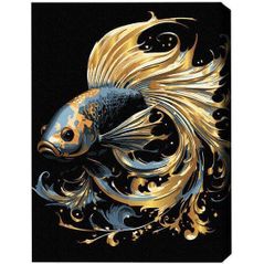 Картина по номерам BrushMe BSB0006FC 40x50сm (pânză neagră/fără cutie) Peștișor magic