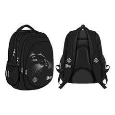 Детский рюкзак St.RIGHT 57759 Ghiozdan scolar 32x21x43cm, Black Cat