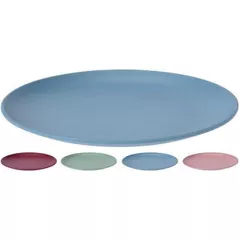 Тарелка Excellent Houseware 41680 Тарелка 25cm Loulou, 4 цвета, бамбук