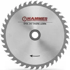 Диск отрезной Hammer 40828 p/u taierea lemnului, d250x30mm, 40dinti