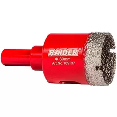 Set de tubulare, bite, duze Raider 189137 Carotă diamantată Ø30mm