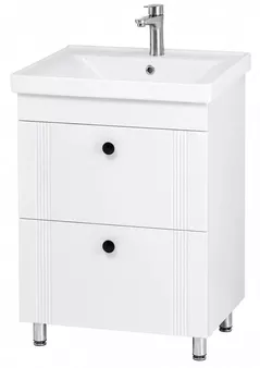 Dulap pentru lavoar Mashtab 12183 Palma (Sava) cu 2 sertare 650x470x850 Alb mat