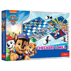 Joc educativ de masă Trefl 02860 Game Checkers and Mill Paw Patrol