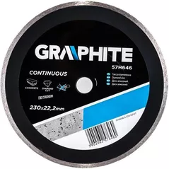 Set de tubulare, bite, duze Graphite 57H646 Disc diamant continu 230x22.2mm