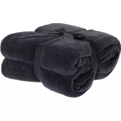 Textile de casă H&S 56410 Patura 180x230cm, fleece, negru
