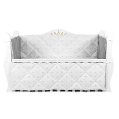 Protecție laterală pentru pătuț PernaMea Coronita Gri 120x60cm (PM.101755/1)