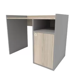 Masă de birou Smartex (10906) Tab Classic 100cm Grafit+Stejar Deschis