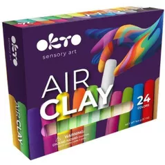 Набор для творчества Okto 25002 Set creativ cu plastilină aerată Air Clay, 24buc