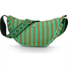 Geantă de umăr Pip Studio 51.273.434 Freya Half Moon Cross Body Bag Stripe Green 34x10x16cm