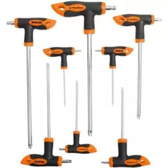 Набор ручных инструментов Wokin Set de 8 bucati de surubelnite hexagonale torx cu maner T (209008)