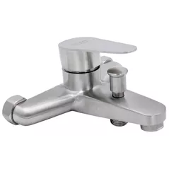 Baterie de duș Rubano 27580 Baterie pentru cada cu pipa scurta, Inox