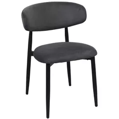 Scaun Deco Meridian Catifea Grey (HLR21)+Black Legs