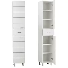 Dulap penal Mashtab 5629 Modern (cu sertar) 350x350x1900 Alb