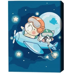 Картина по номерам BrushMe KBS0098FC 30x40 сm (fără cutie) Zbor printre stele