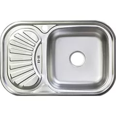 Chiuvetă bucătărie Rubano 27391 incastrabila 750x490x180mm (dreapta), inox, periat-0,8mm