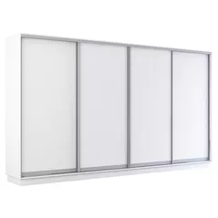 Dulap Mobildor-Lux Fox uși glisante din PAL (400x60x200H cm) Alb