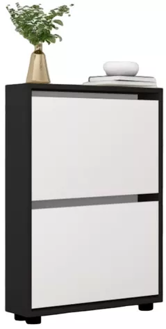 Полка для обуви Mobildor-Lux Leo Slim 100x16x86H cm Anthracite/White