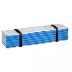 Saltea camping Nils NC17103 Camp XPE 195cm cu strat de aluminiu, albastră