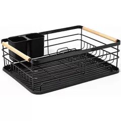 Uscator pentru vase Florina 5S2211 Loft, metal/lemn 44x32x12cm