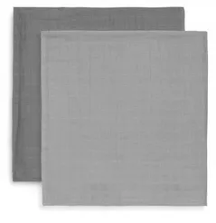 Аксессуар для пеленания Jollein 435-852-65308 Pelinci din bumbac Bamboo Storm Grey, 115x115 cm, 2 buc.