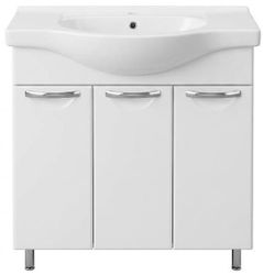 Dulap pentru lavoar Mashtab 11426 Delfin cu 3 usi 80cm Alb