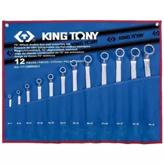 Cheie fixă King Tony 1712MRN01 ключи накидные 75 град 6-32мм 12 пр. (Tetron)