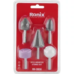 Set de tubulare, bite, duze Ronix RH-9938 Pietre abrazive pentru burghiu 5 buc