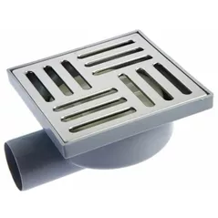 Душевой трап Aniplast TQ5112EU orizontal, Ø50mm, grate din inox, 150x150mm, uscat