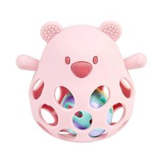Zornăitoare Nattou 873123 Bear rattle en ball pink