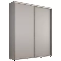 Dulap Mobildor-Lux Compact uși glisante PAL fără ornament (220x45x230H cm) Grey