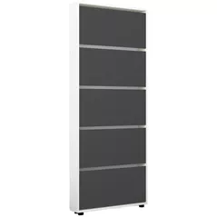 Полка для обуви Mobildor-Lux Leo Slim 60x16x203H cm White/Anthracite