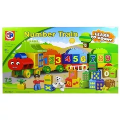 Jucărie Promstore 36251 Поезд с числами обучающий, 75 деталей