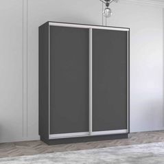 Шкаф Mobildor-Lux Fox uși glisante din PAL (140x60x240H cm) Anthracite