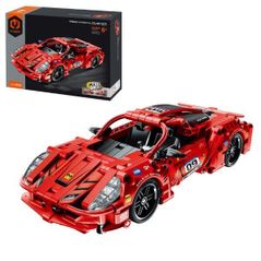 Конструктор iM.Master 5809 Supercar roșu, Mechanical Master, cu inerție, 437pcs