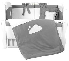 Детское постельное белье PernaMea Set lenjerie 8 piese Satin Urs Gri (PM.101608/1)