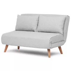 Canapea Trendy Folde Teddy Fabric-Gri (2 locuri)