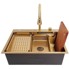 Chiuvetă bucătărie cu bateria SanDonna HD6850 Auriu