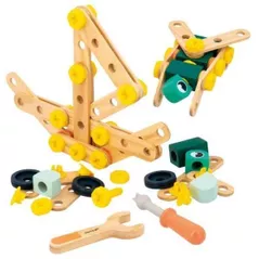 Set de construcție Janod J06454 Set de constructie Brico Kids, 100buc