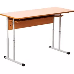 Школьная парта Tisam №4-6, 2-местный с полкой, 1200х500х640-760мм (0161)