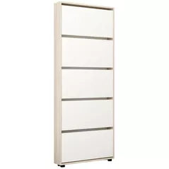 Полка для обуви Mobildor-Lux Leo Slim 50x16x203H cm Sonoma/White