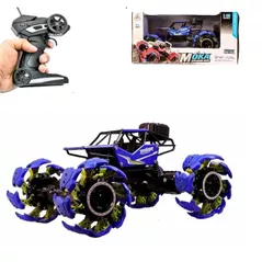 Радиоуправляемая игрушка New World 2073 Masina Rock Crawler Explosion Wheel 1:18 cu T/C, albastra, 2411D