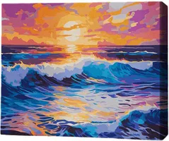 Tablou pe numere BrushMe MG0012FC 40х50cm (fără cutie) Apus peste ocean